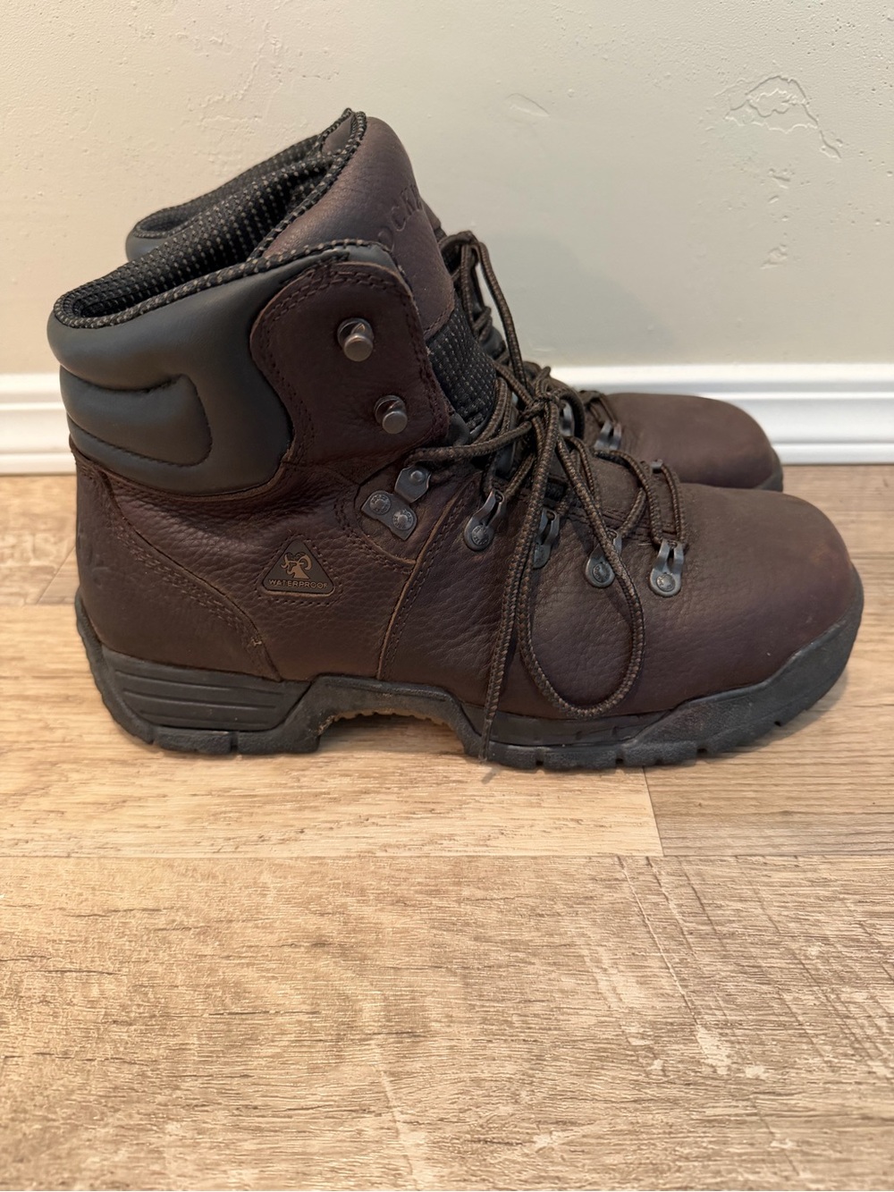Rocky Dark Brown Leather Work Boots